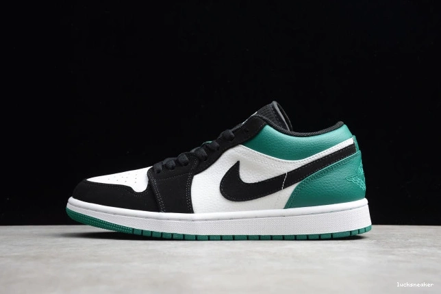 Reps LUCY Air Jordan 1 White Mystic Green 553558-113 Black Low 0807